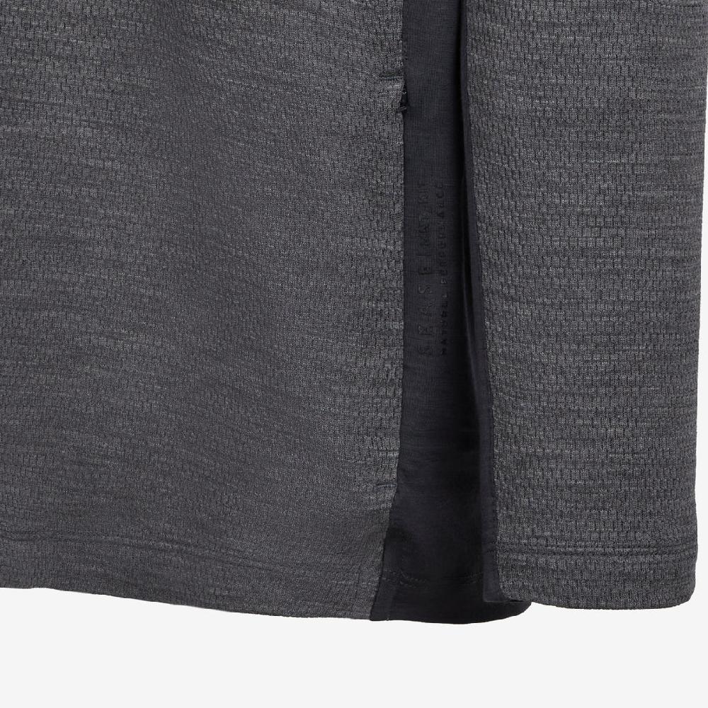 Sease Turtle Net: Maglietta maniche lunghe -Grigio Grafite Qualità