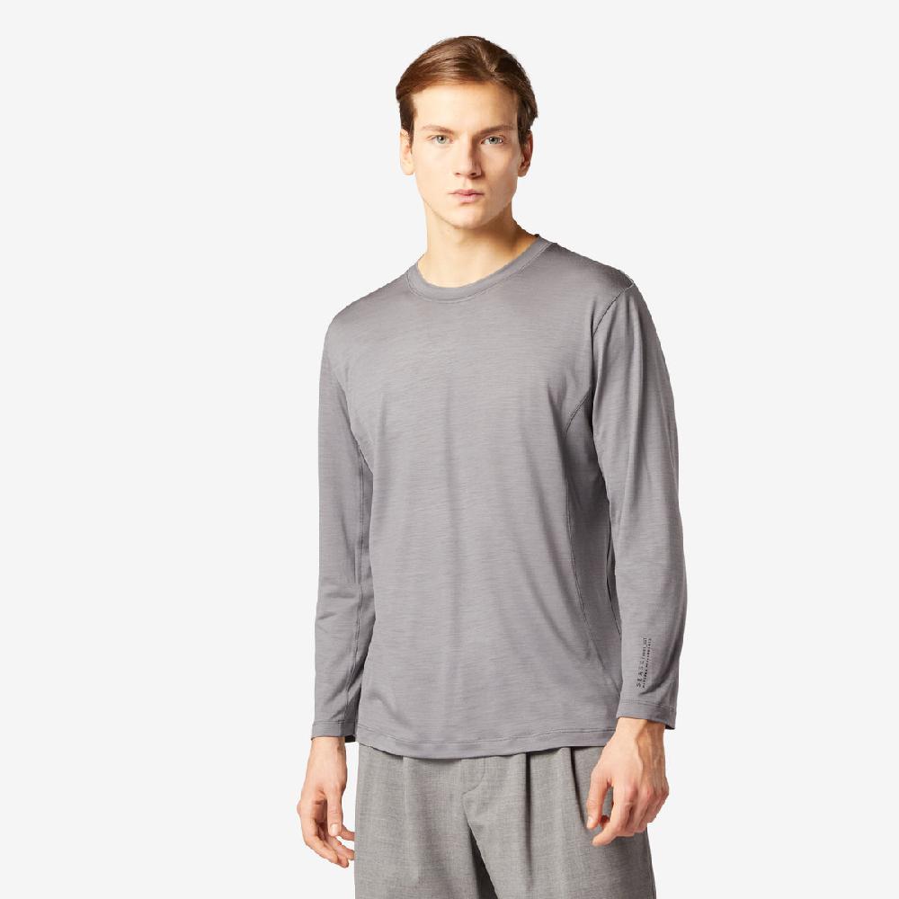 Sease T-shirt Ls: maniche lunghe lana merino - Piombo Fino al 60% di sconto