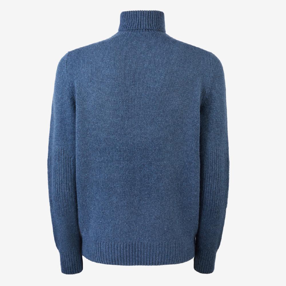 Sease Maglione in cashmere a collo alto - Blu Mid Sconto