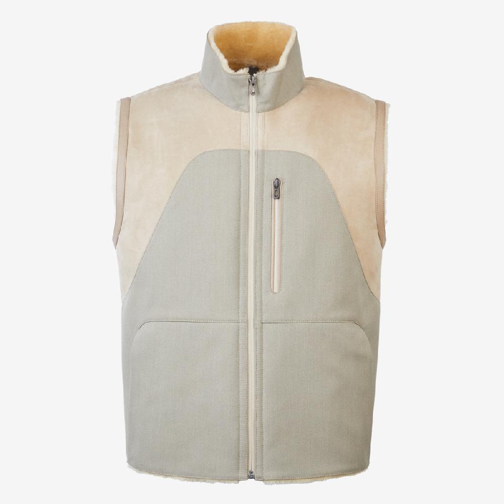 Sease Gilet in montone V-8 - Driftwood Nuovo