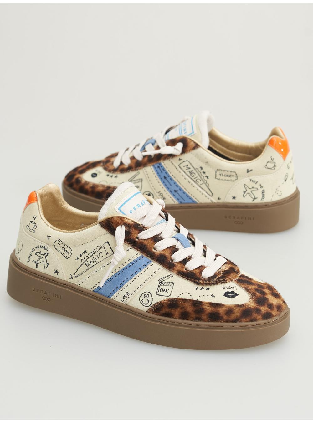 ﻿Serafini COURT - BEIGE LEOPARD - DONNA Serafini Shop Vendita Calda