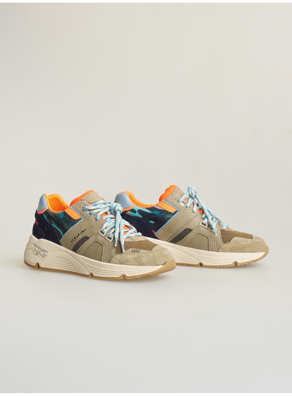 Serafini sneakers uomo in pelle scamosciato tessuto a rete nylon Serafini Shop Nuovo