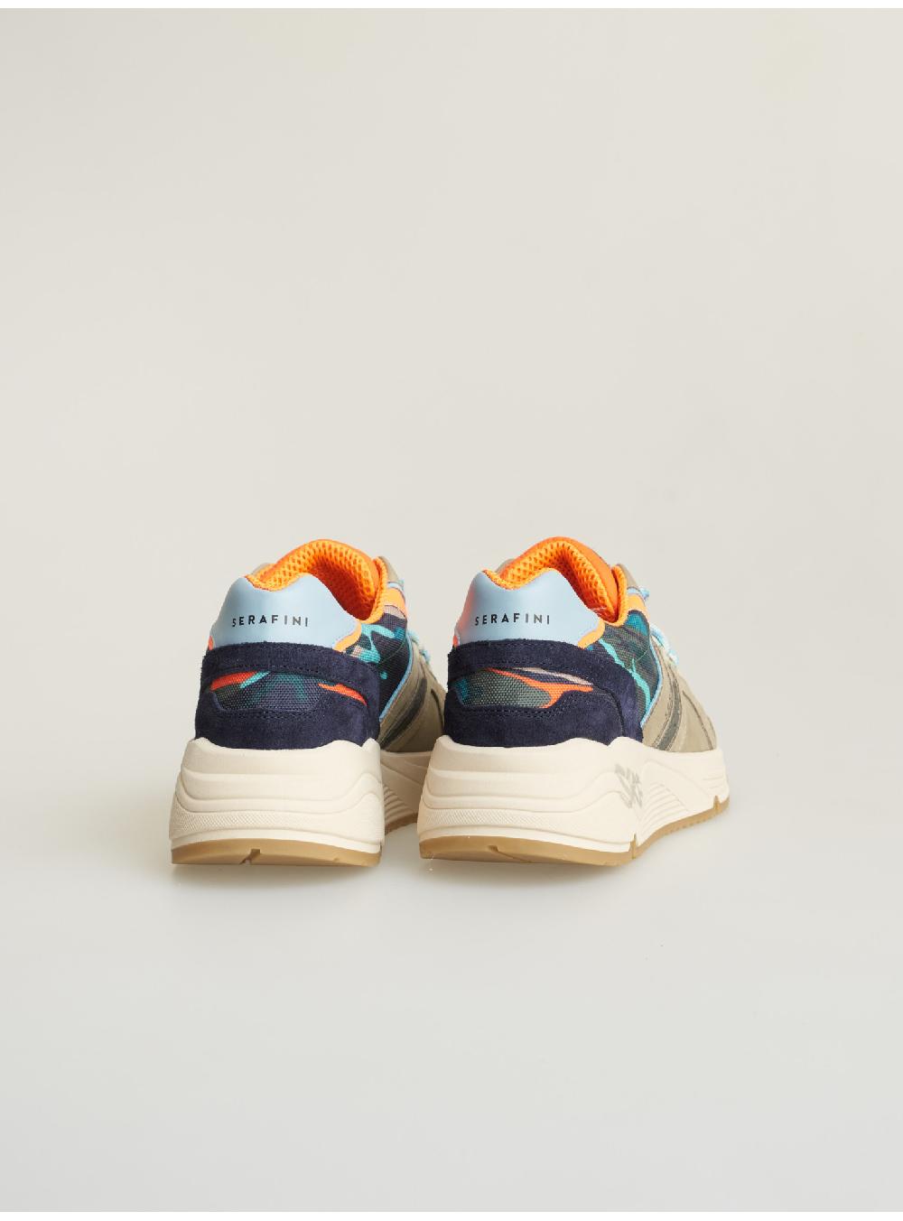 Serafini sneakers uomo in pelle scamosciato tessuto a rete nylon Serafini Shop Nuovo