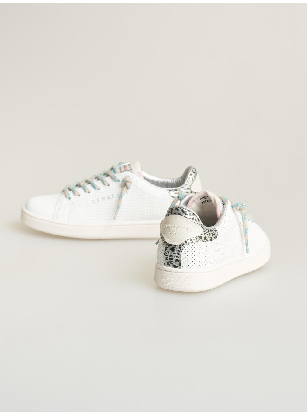 Serafini sneakers donna in pelle pelle laminata pelle perforata Serafini Shop Vendita