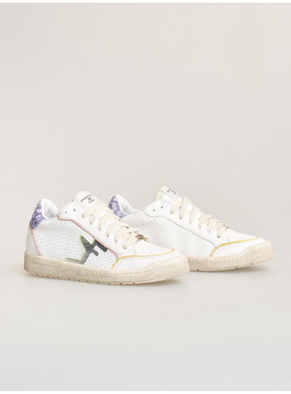 Serafini sneakers donna in pelle pelle laminata pelle perforata Serafini Shop Pezzi Unici