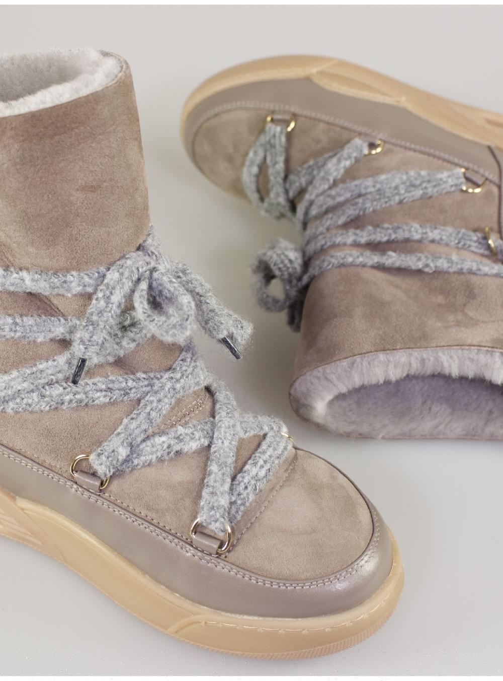 Serafini boots donna in shearling scamosciato Serafini Shop In Saldo