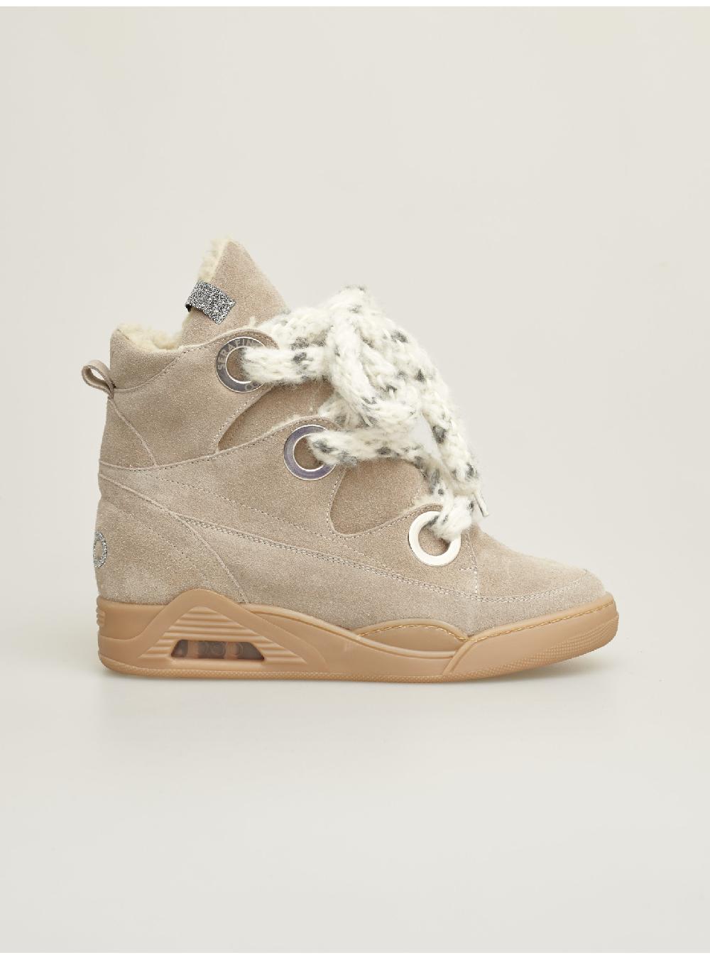 Serafini zeppa interna donna in pelle scamosciato pelle laminata Serafini Shop