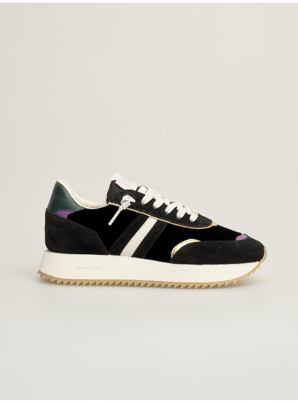 Serafini sneakers donna in velluto scamosciato pelle laminata pelle tessuto Serafini Shop
