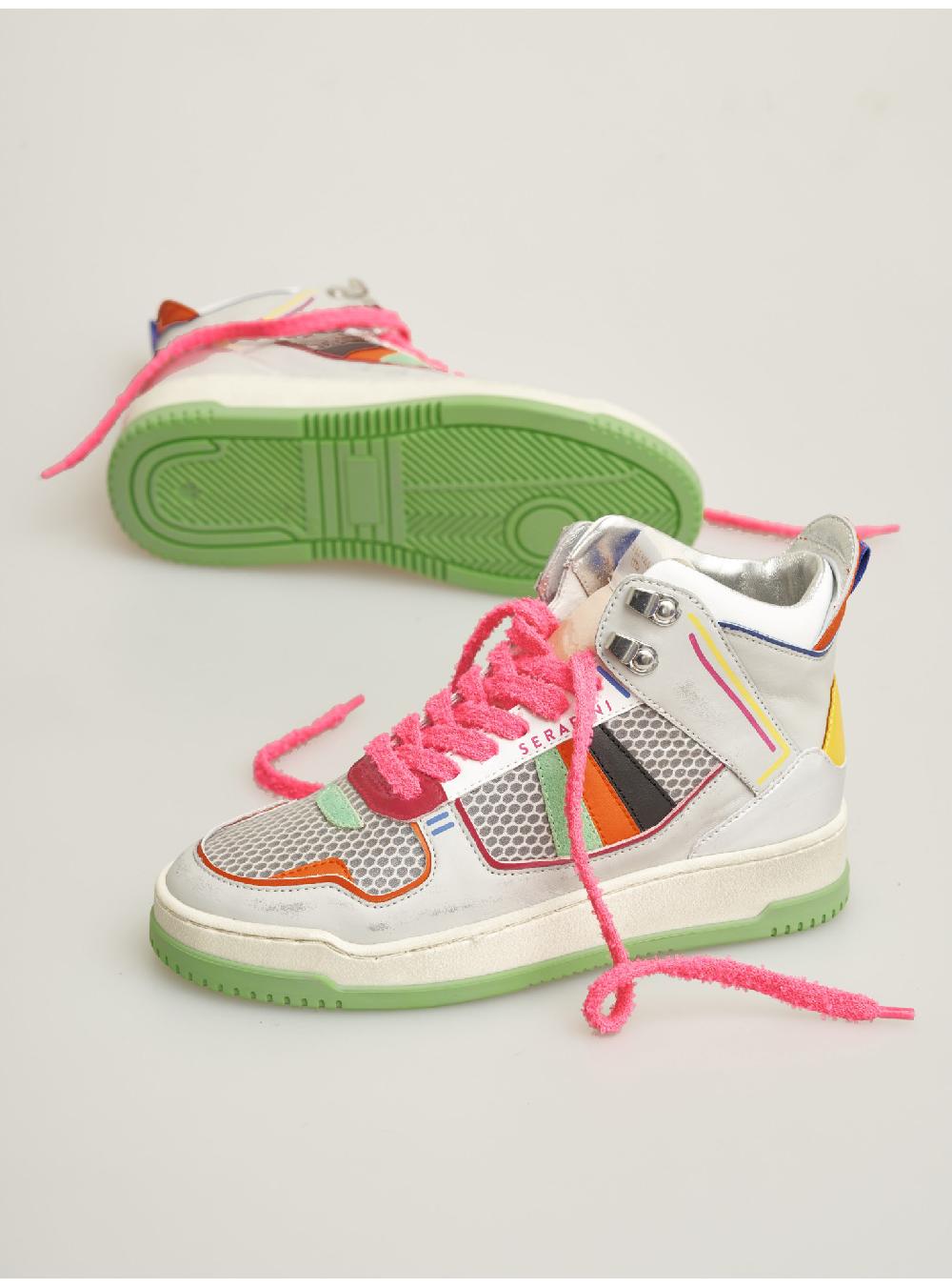 Serafini sneakers donna in pelle pelle laminata scamosciato tessuto a rete Serafini Shop Presa