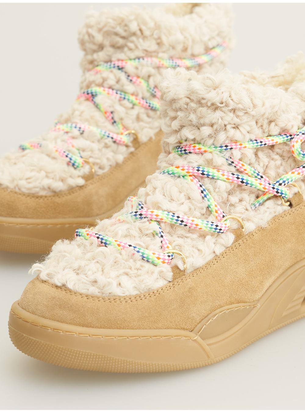 Serafini MOON CUT LOW - ECO-ASTRAKAN BEIGE GRANOLA Serafini Shop Negozio