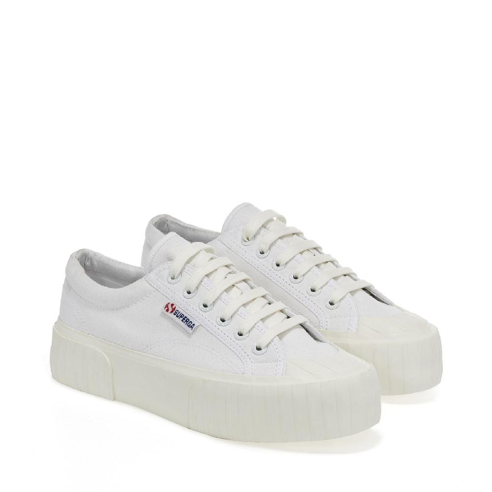 Superga 2631 STRIPE PLATFORMWHITE-WHITE AVORIO Shopping Online