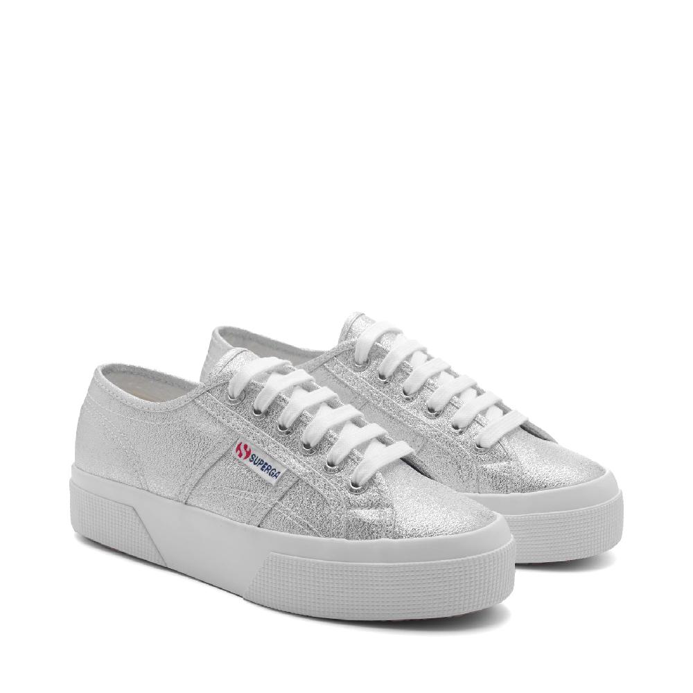 Superga 2740 PLATFORM LAMEGREY SILVER Vendita Calda