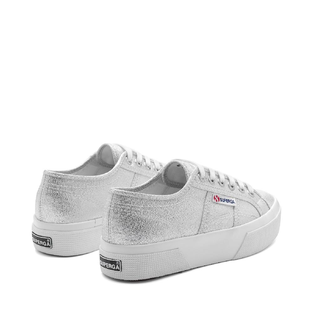 Superga 2740 PLATFORM LAMEGREY SILVER Vendita Calda