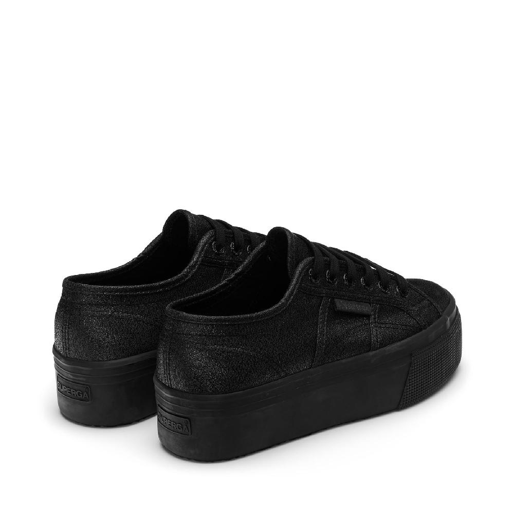 Superga 2790 PLATFORM LAMETOTAL BLACK Italy