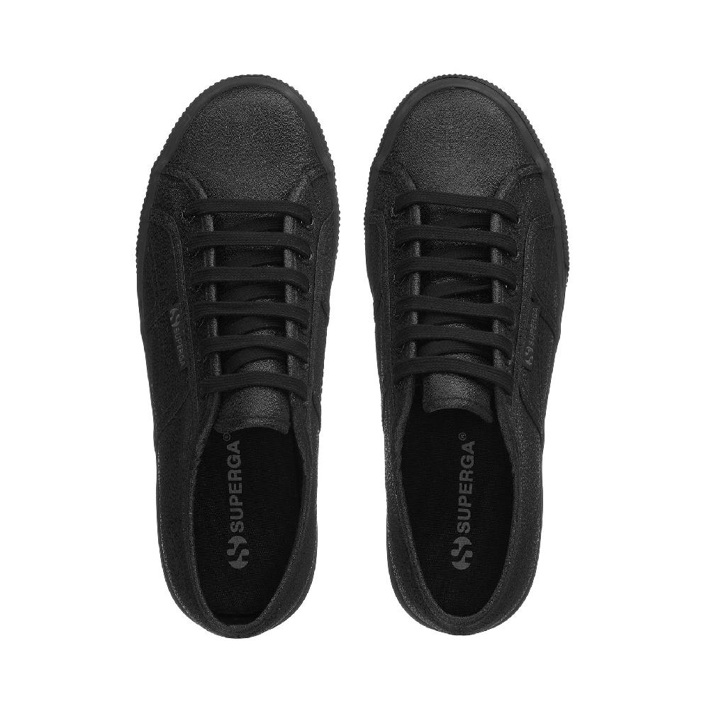 Superga 2790 PLATFORM LAMETOTAL BLACK Italy