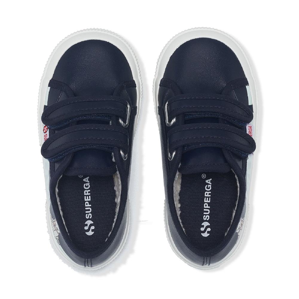Superga 2750 KIDS STRAPS VEGAN MATERIAL POLAR BEARBLUE NAVY-POLAR BEAR Offerte