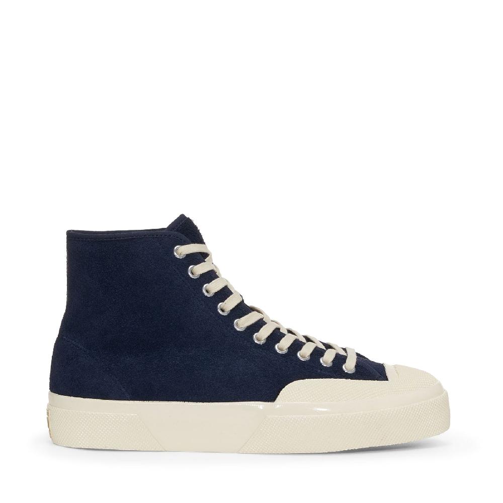 Superga 2433 WORKS HAIRY SUEDENAVY-OFF WHITE