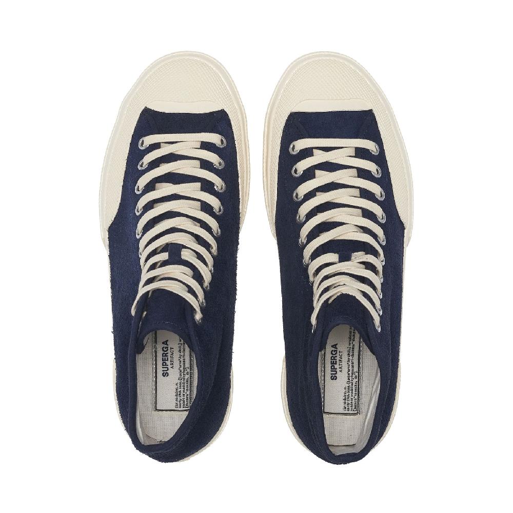Superga 2433 WORKS HAIRY SUEDENAVY-OFF WHITE Qualità