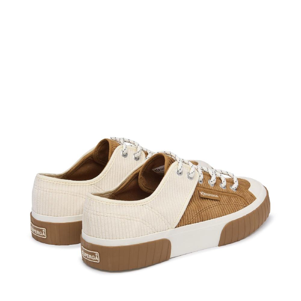 Superga 2630 PANELS CORDUROYDUON-WHITE AVORO Convenienza