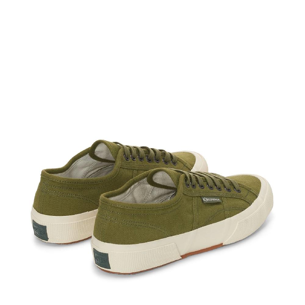 Superga 2750 OG HERRINGBONEGREEN-OFF WHITE Presa