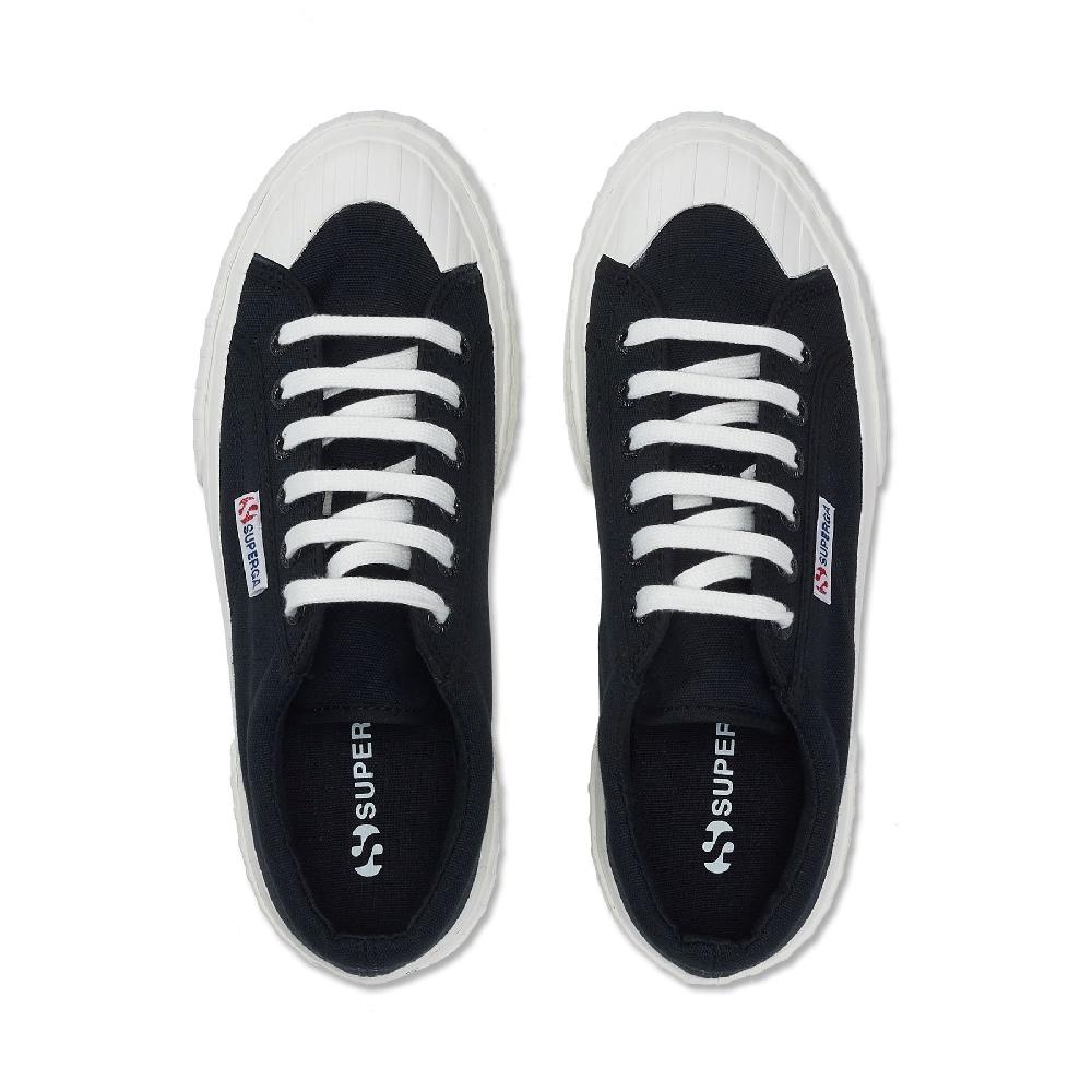 Superga 2631 STRIPE PLATFORMBLACK-WHITE AVORIO Vendita Calda