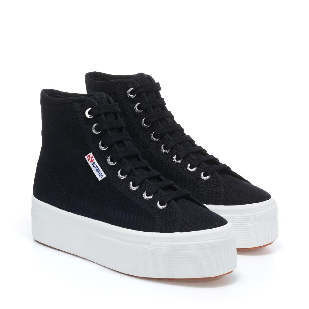 Superga 2708 HI TOPBLACK-FWHITE I Più Venduti