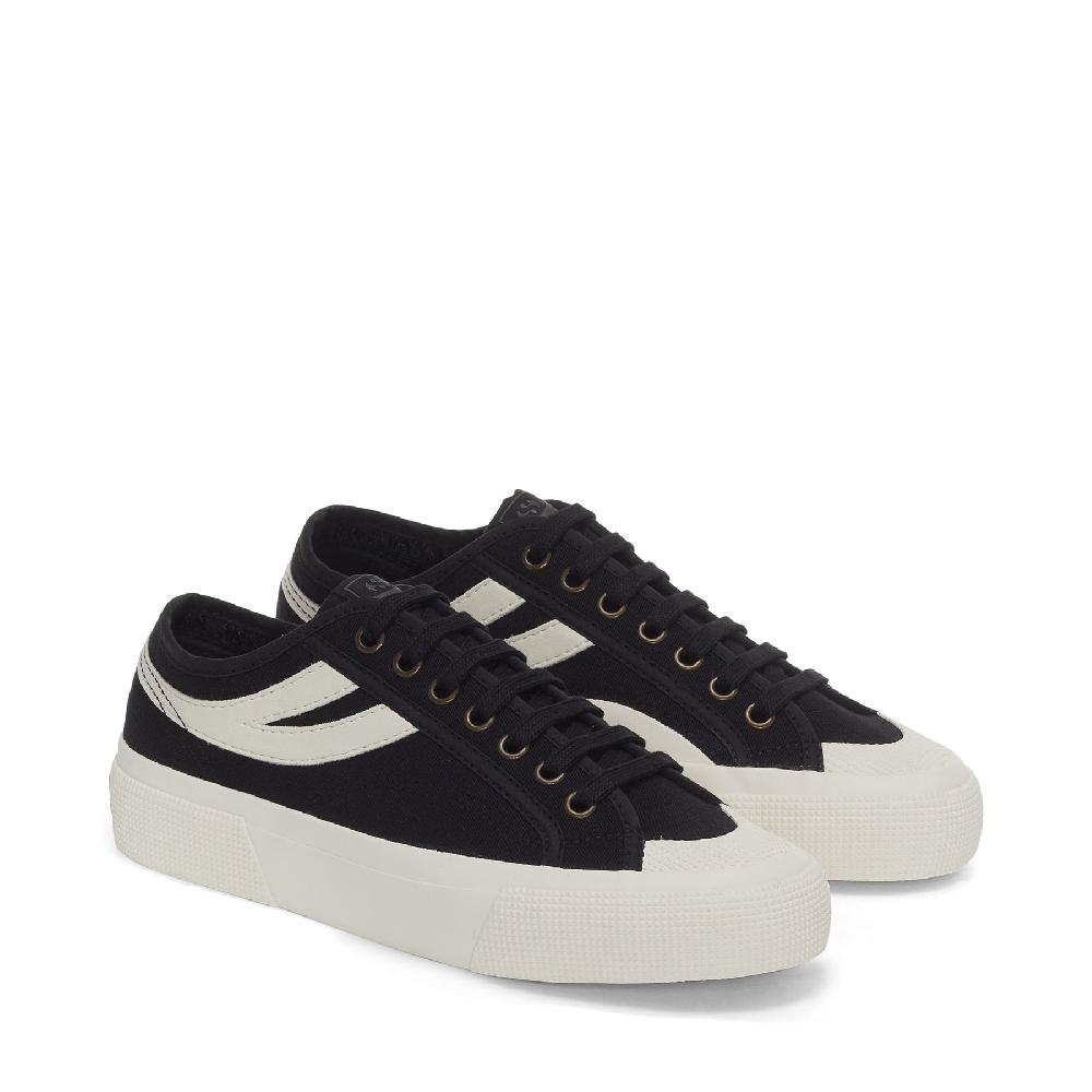 Superga 2750 PANATTA 3.0BLACK-WHITE AVORIO Nuovo