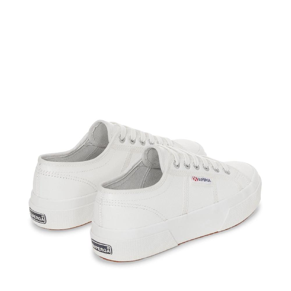 Superga 2740 PLATFORM TUMBLED LEATHERWHITE Promozione