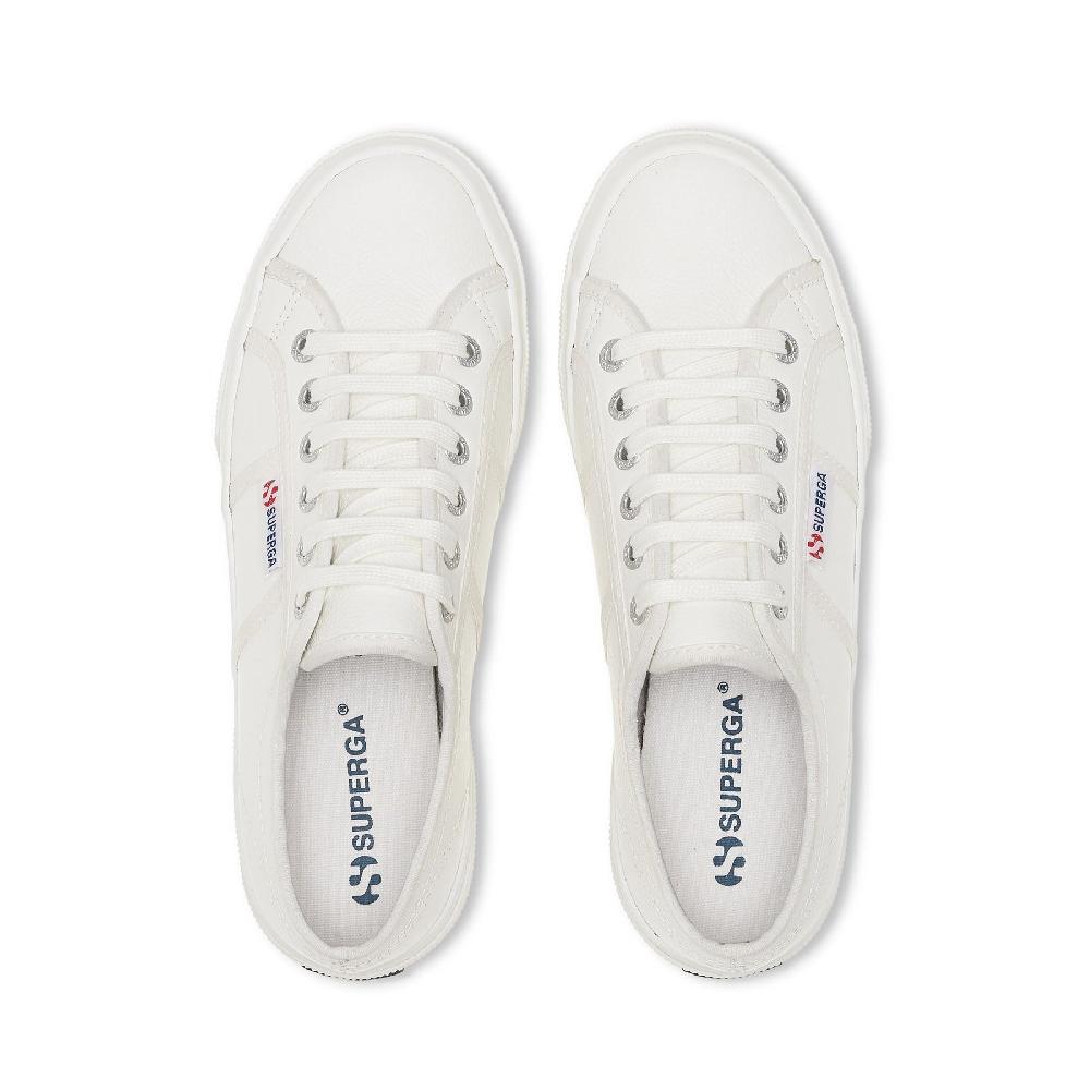 Superga 2740 PLATFORM TUMBLED LEATHERWHITE Promozione