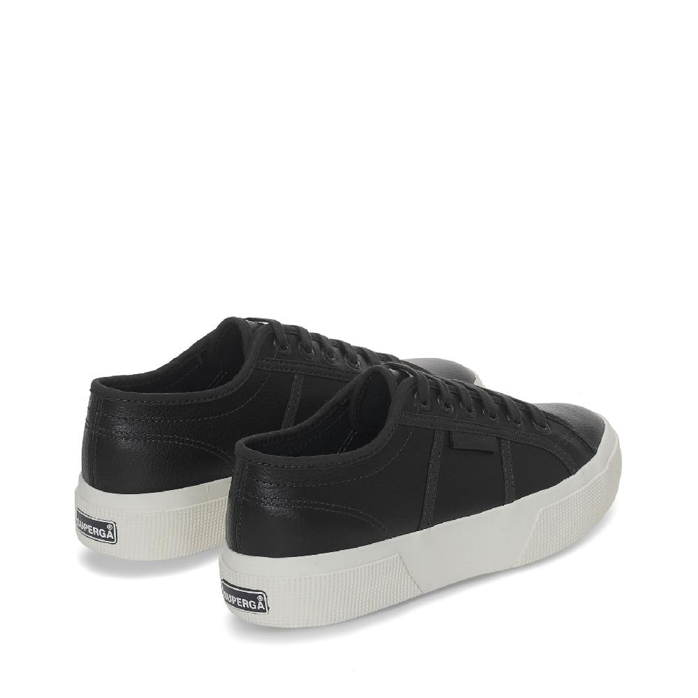 Superga 2740 PLATFORM TUMBLED LEATHERBLACK BRISTOL-FAVORIO Soddisfazione Garantita