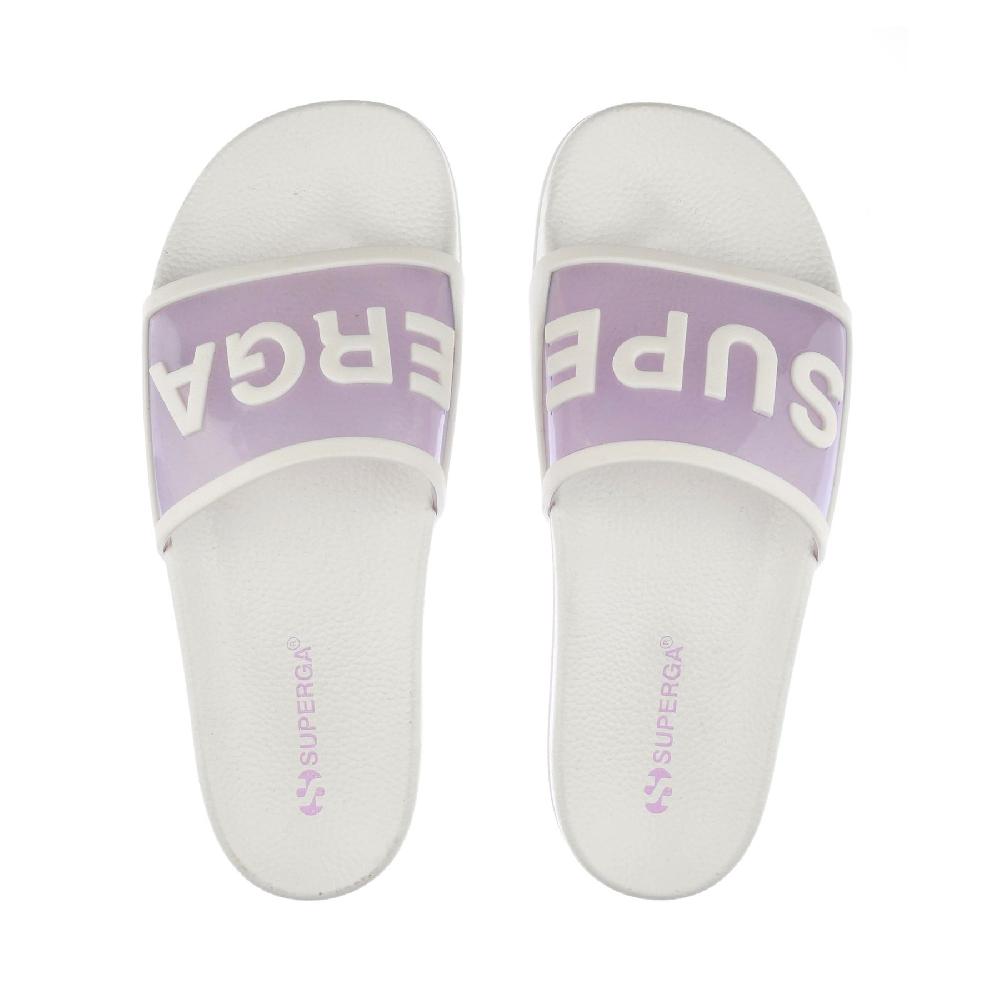 Superga 1908 SLIDES CLEAR IDENTITYWHITE AVORIO-VIOLET LILLA Acquista Ora