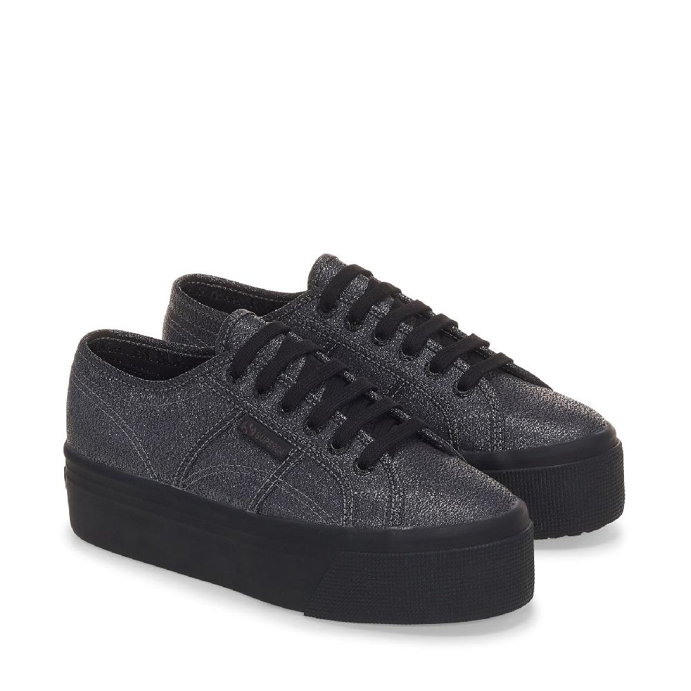 Superga 2790 PLATFORM LAMETOTAL BLACK HEMATITE Fino Al -60%