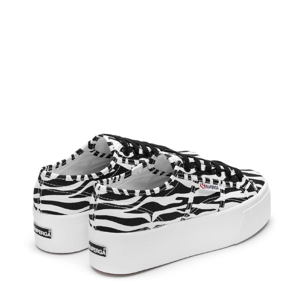 Superga 2790 PRINTBIG ZEBRA-WHITE BLACK Sconto