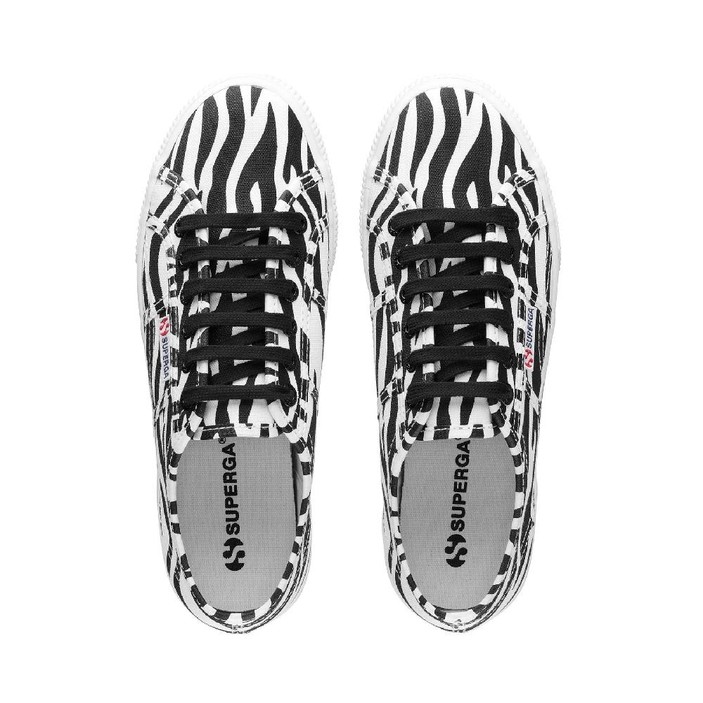 Superga 2790 PRINTBIG ZEBRA-WHITE BLACK Sconto
