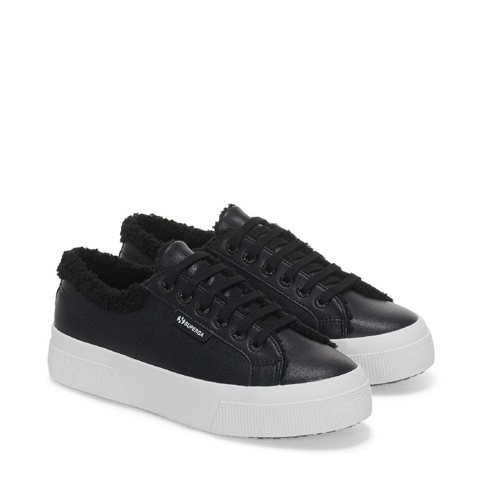 Superga 2740 PLATFORM VEGAN MATERIALBLACK Prezzo Ridotto