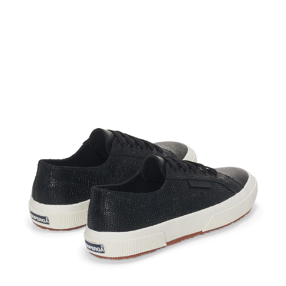 Superga 2750 SNAKE LEATHERBLACK-FAVORIO Sconto