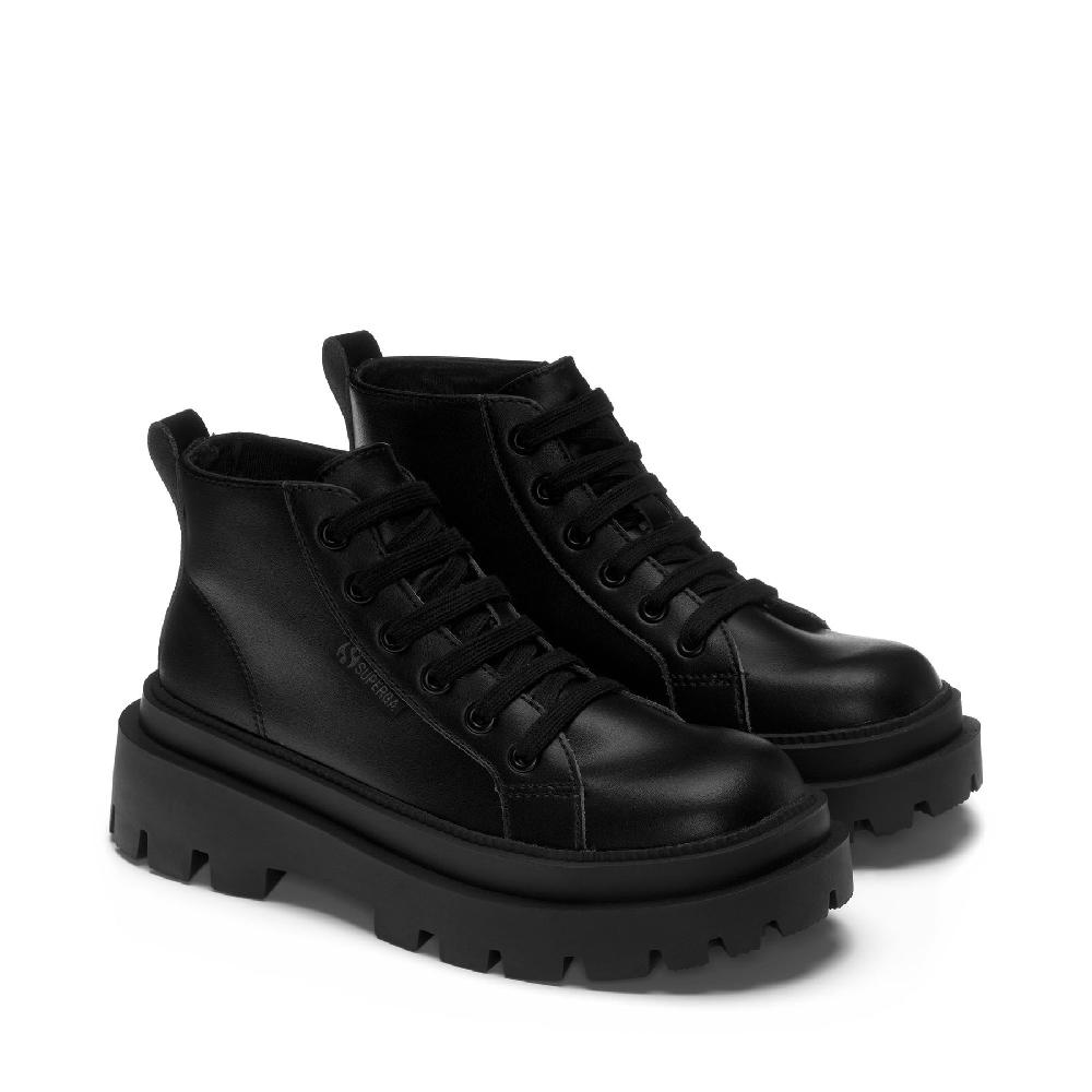 Superga 3052 ALPINA APEX MID VEGAN MATERIALTOTAL BLACK Italy
