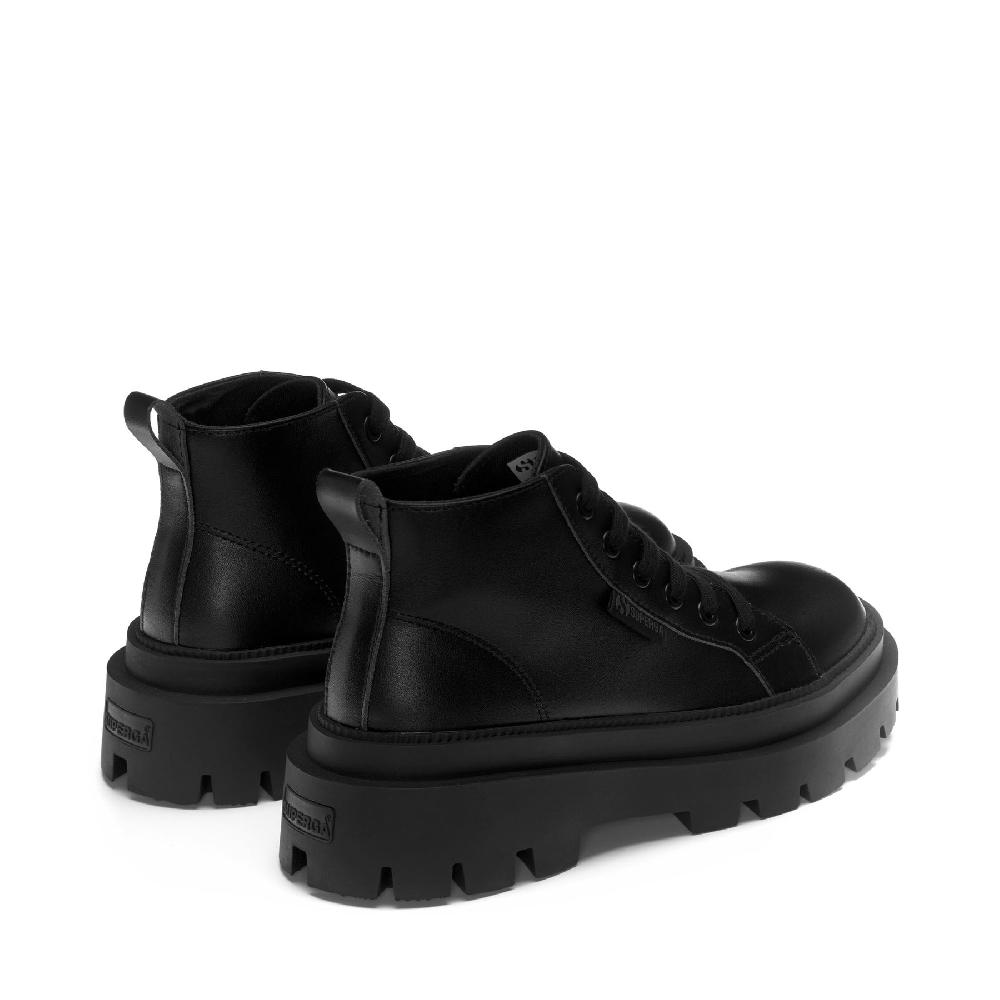 Superga 3052 ALPINA APEX MID VEGAN MATERIALTOTAL BLACK Italy