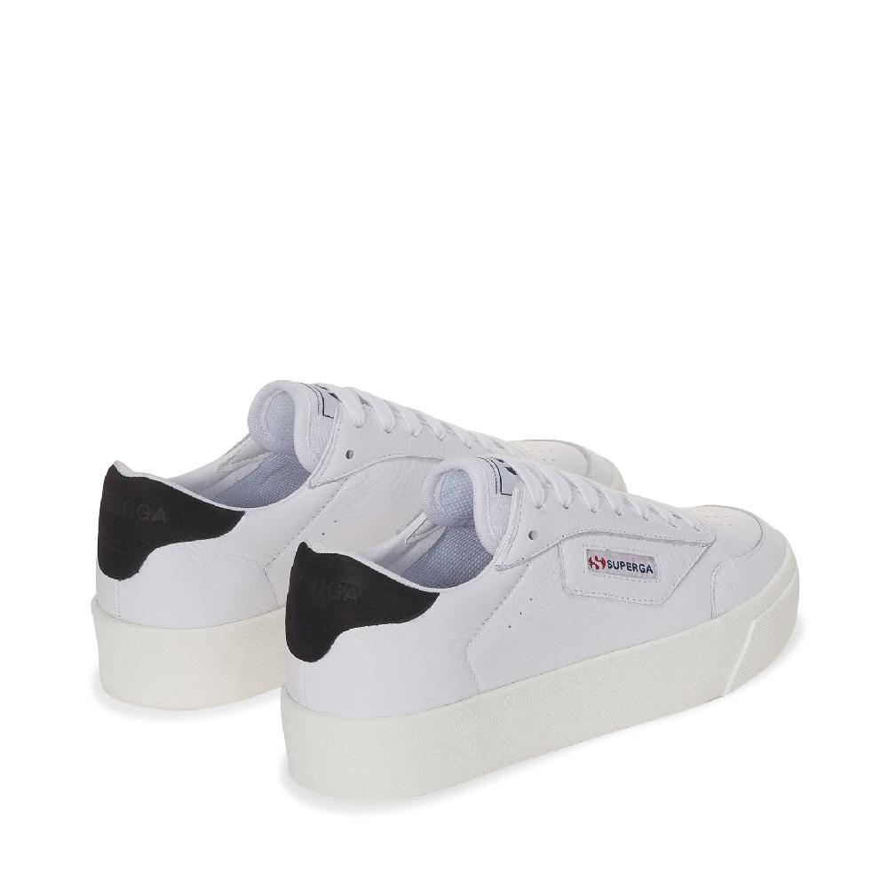 Superga 3854 COURT PLATFORMWHITE-BRISTOL BLACK-FAVORIO Nuovo