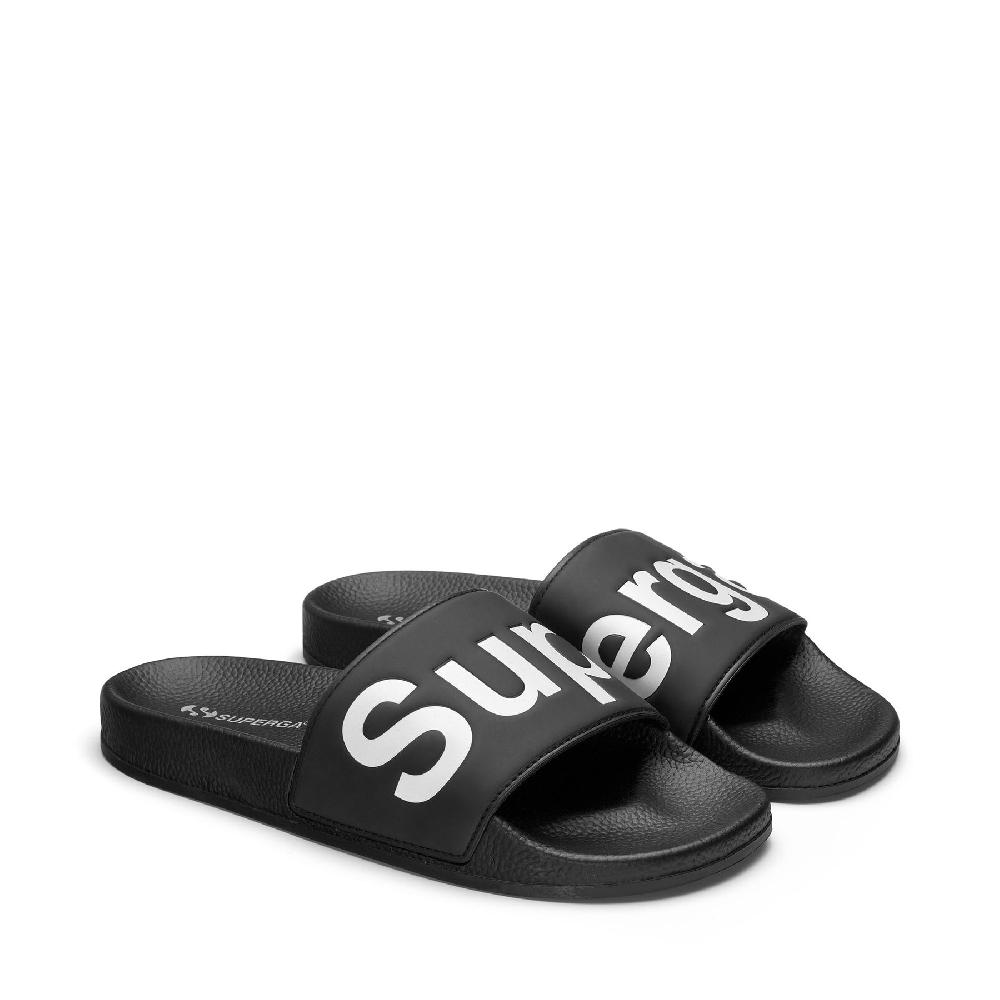 Superga 1908 SLIDES POLYSOFTBLACK-WHITE Vendita Economica