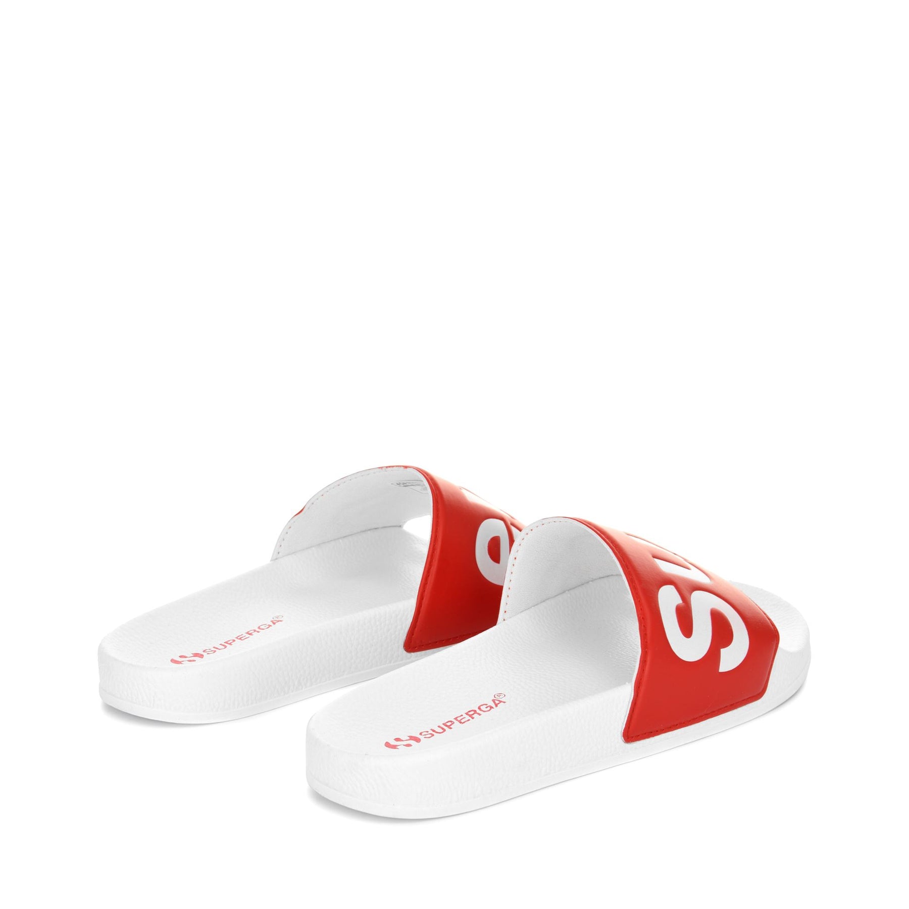 Superga 1908 SLIDES POLYSOFTWHITE-RED Qualità