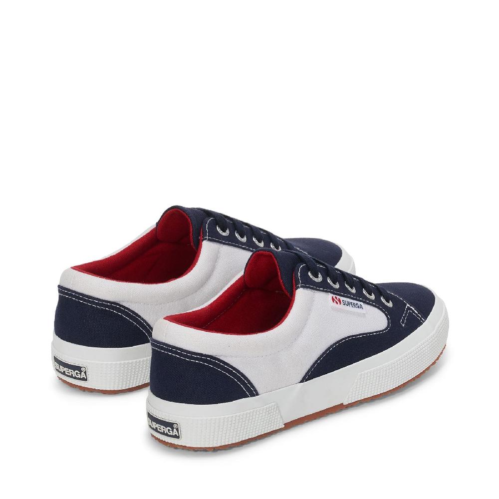 Superga 2750 BLOCKSWHITE-NAVY-RED Fino Al -60%