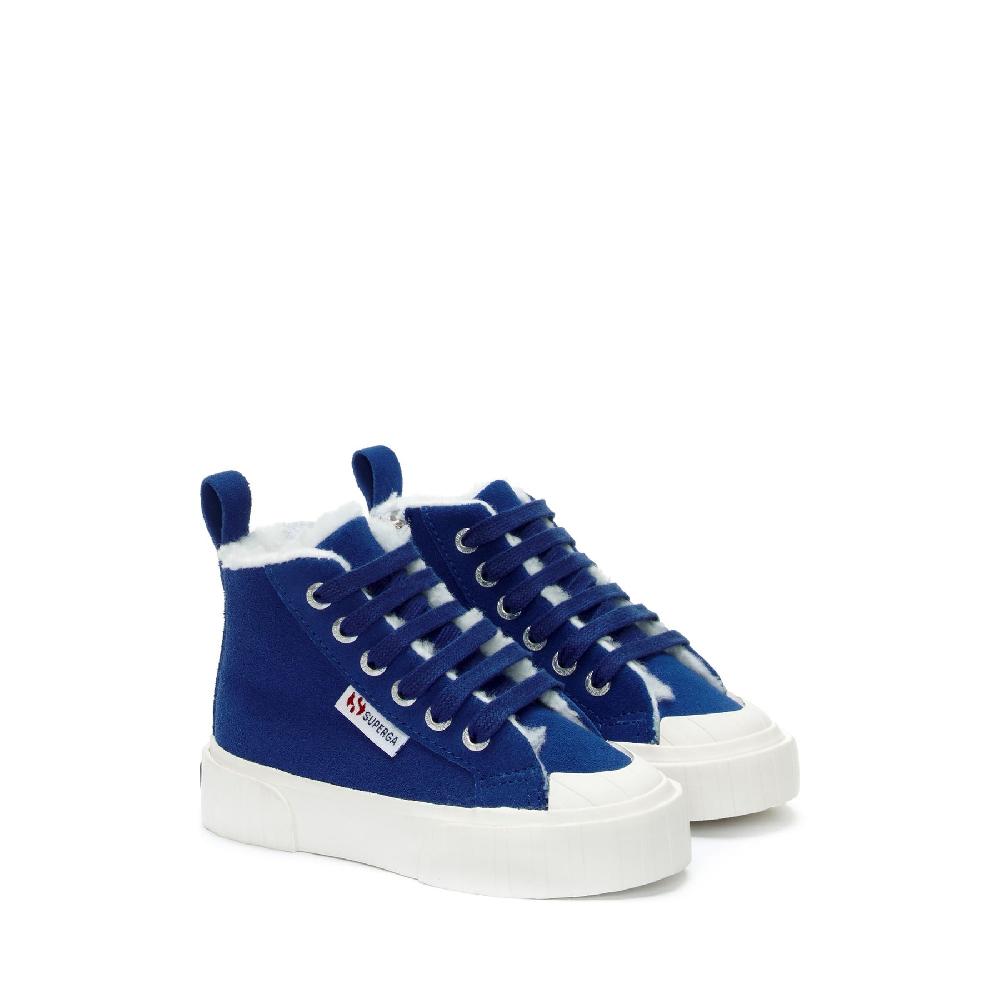 Superga 2696 KIDS STRIPE SUEDEBLUE ROYAL-FAVORIO Convenienza