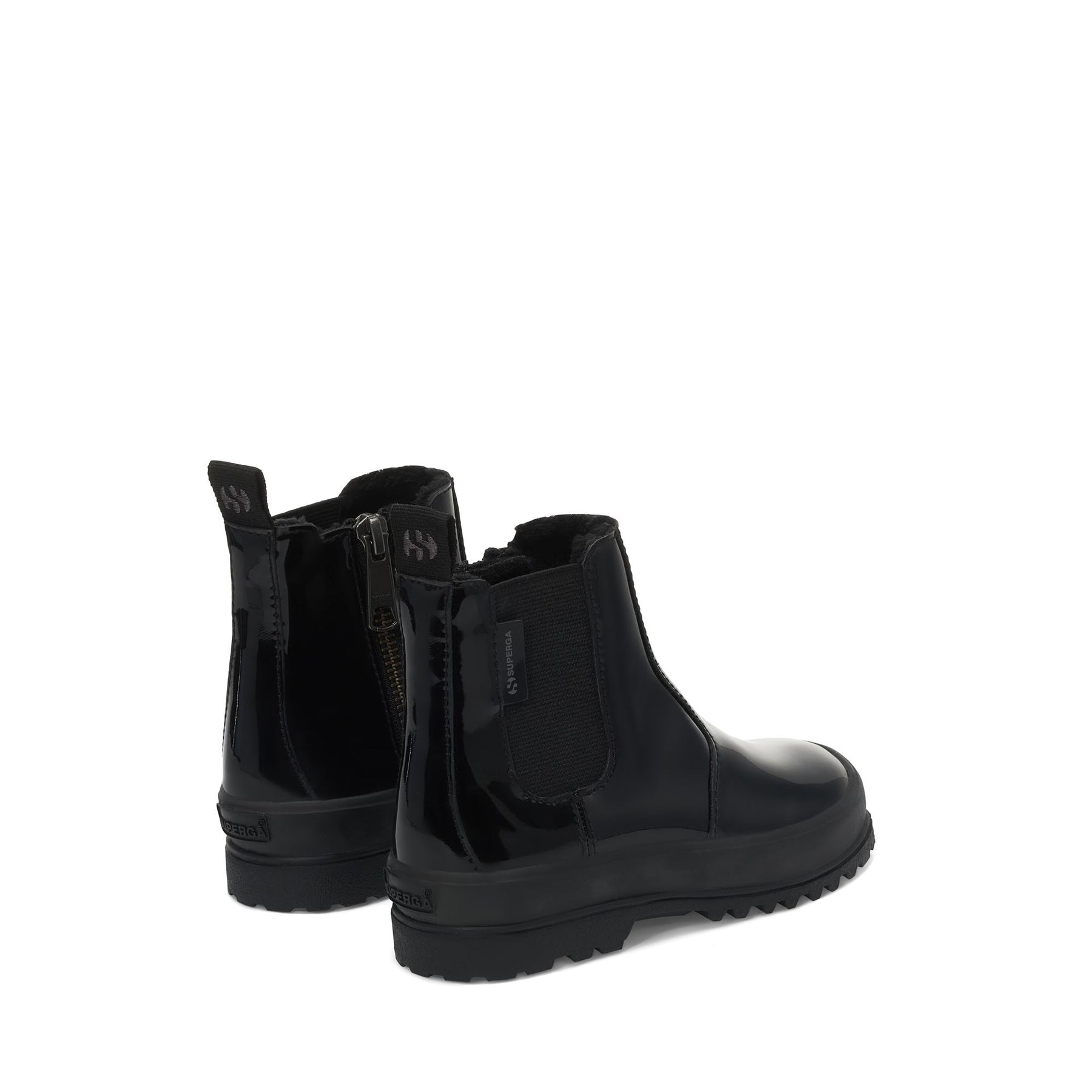 Superga 2666 KIDS ALPINA SHINY SYNTHETICTOTAL BLACK Economico