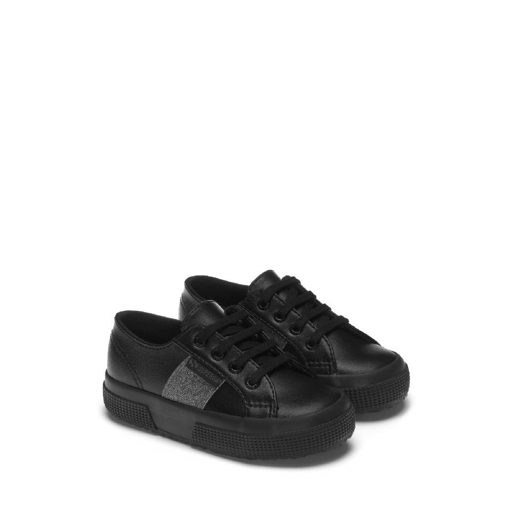 Superga 2750 KIDS SYNTHETIC MATERIAL GLITTERTOTAL BLACK Offerta per la Festa della Mamma