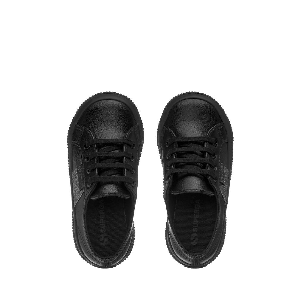 Superga 2750 KIDS SYNTHETIC MATERIAL GLITTERTOTAL BLACK Offerta per la Festa della Mamma