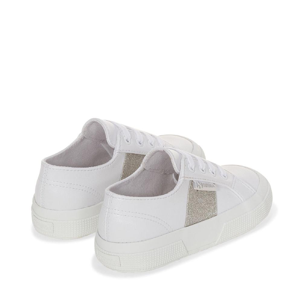 Superga 2750 KIDS SYNTHETIC MATERIAL GLITTERWHITE-SILVER Outlet