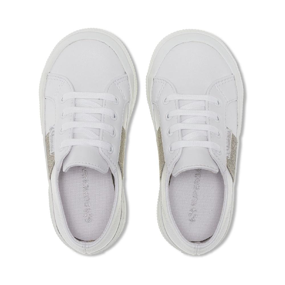 Superga 2750 KIDS SYNTHETIC MATERIAL GLITTERWHITE-SILVER Outlet