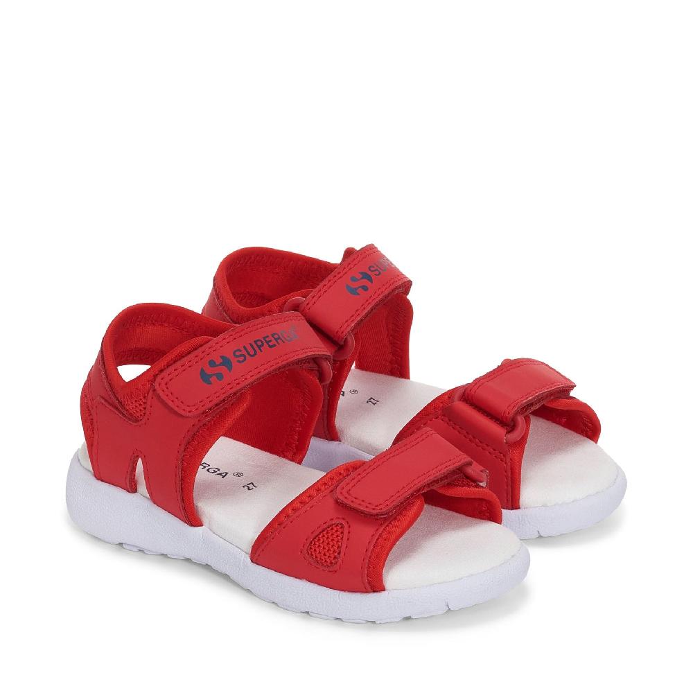 Superga 3999 KIDS SYNTHETIC MATERIALRED-WHITE Qualità Garantita