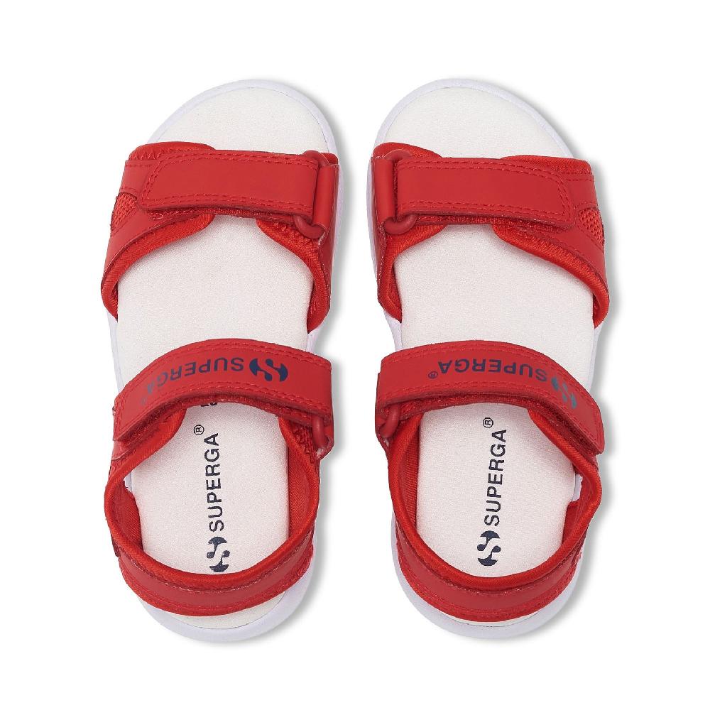 Superga 3999 KIDS SYNTHETIC MATERIALRED-WHITE Qualità Garantita